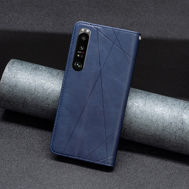 For Sony Xperia 1 III Prismatic Invisible Magnetic Leather Phone Case