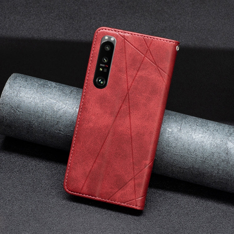 For Sony Xperia 1 III Prismatic Invisible Magnetic Leather Phone Case