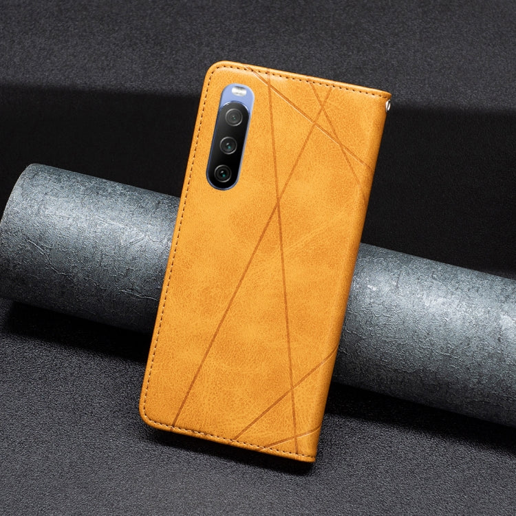 For Sony Xperia 10 III Prismatic Invisible Magnetic Leather Phone Case