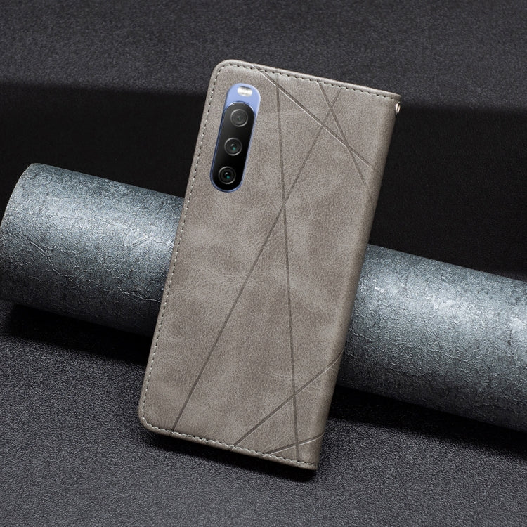 For Sony Xperia 10 III Prismatic Invisible Magnetic Leather Phone Case