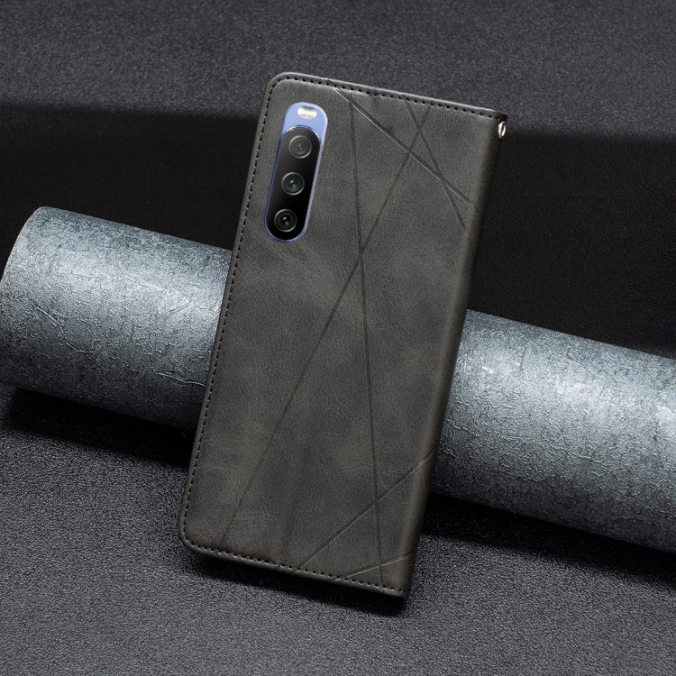For Sony Xperia 10 III Prismatic Invisible Magnetic Leather Phone Case