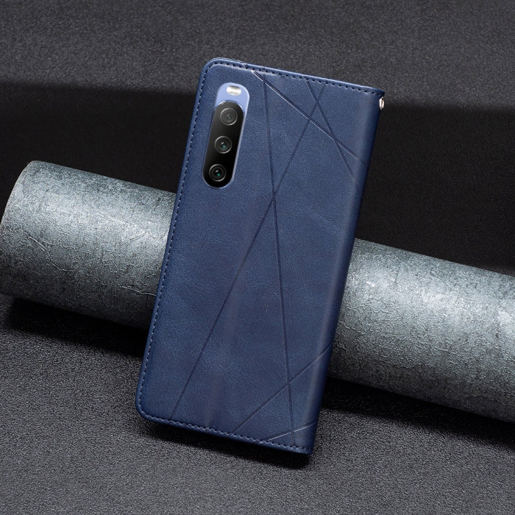 For Sony Xperia 10 III Prismatic Invisible Magnetic Leather Phone Case