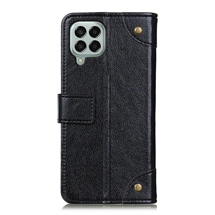 For Samsung Galaxy M33 5G Copper Buckle Nappa Texture Leather Phone Case