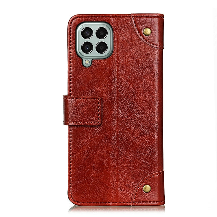For Samsung Galaxy M33 5G Copper Buckle Nappa Texture Leather Phone Case