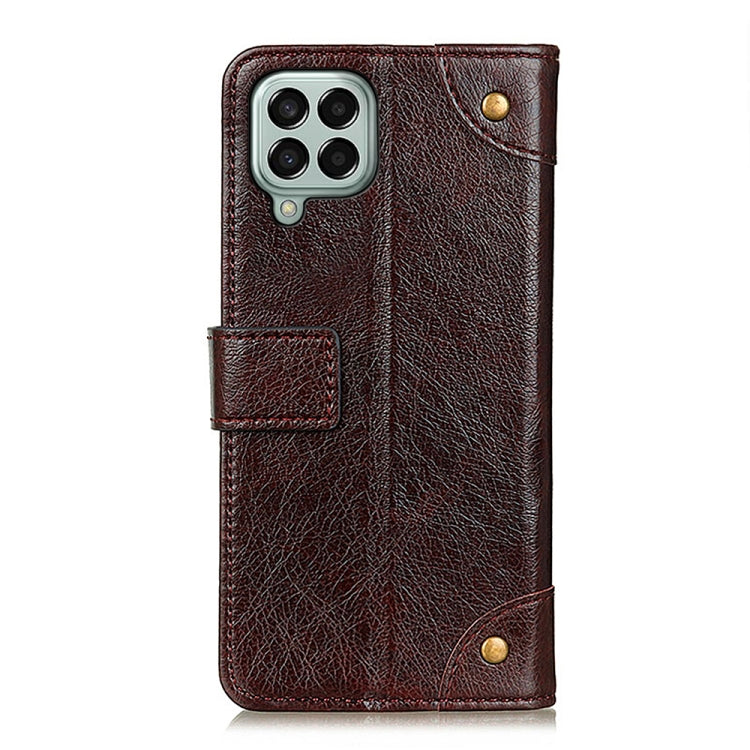 For Samsung Galaxy M33 5G Copper Buckle Nappa Texture Leather Phone Case