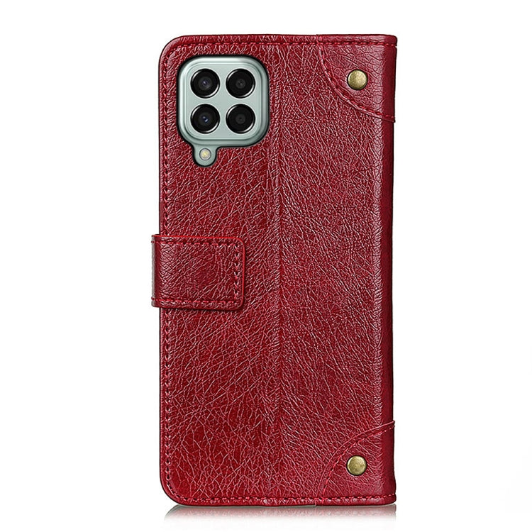 For Samsung Galaxy M33 5G Copper Buckle Nappa Texture Leather Phone Case