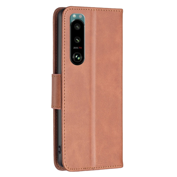 For Sony Xperia 5 III Lambskin Texture Leather Phone Case