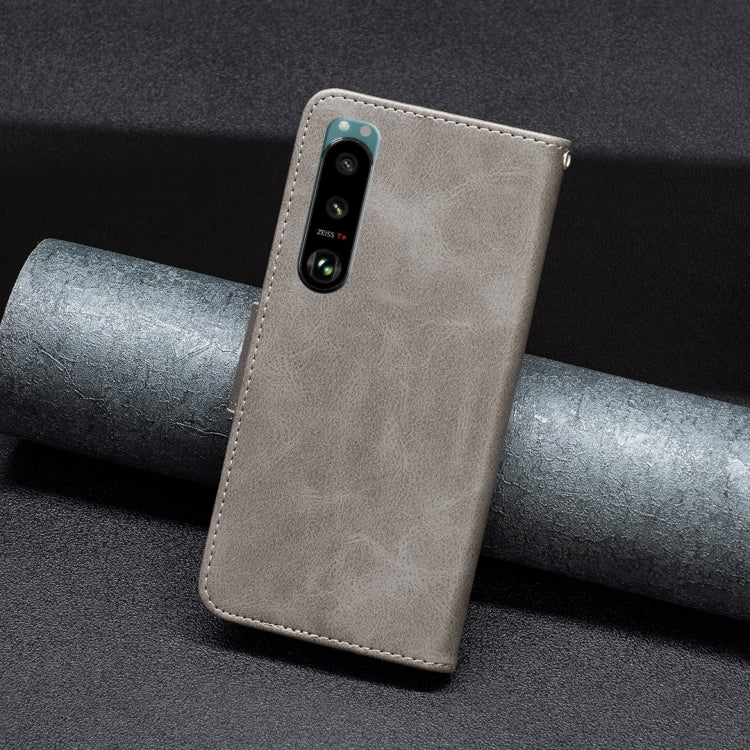 For Sony Xperia 5 III Lambskin Texture Leather Phone Case