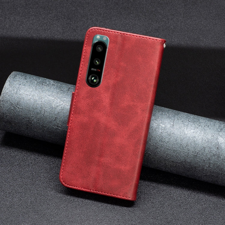 For Sony Xperia 5 III Lambskin Texture Leather Phone Case