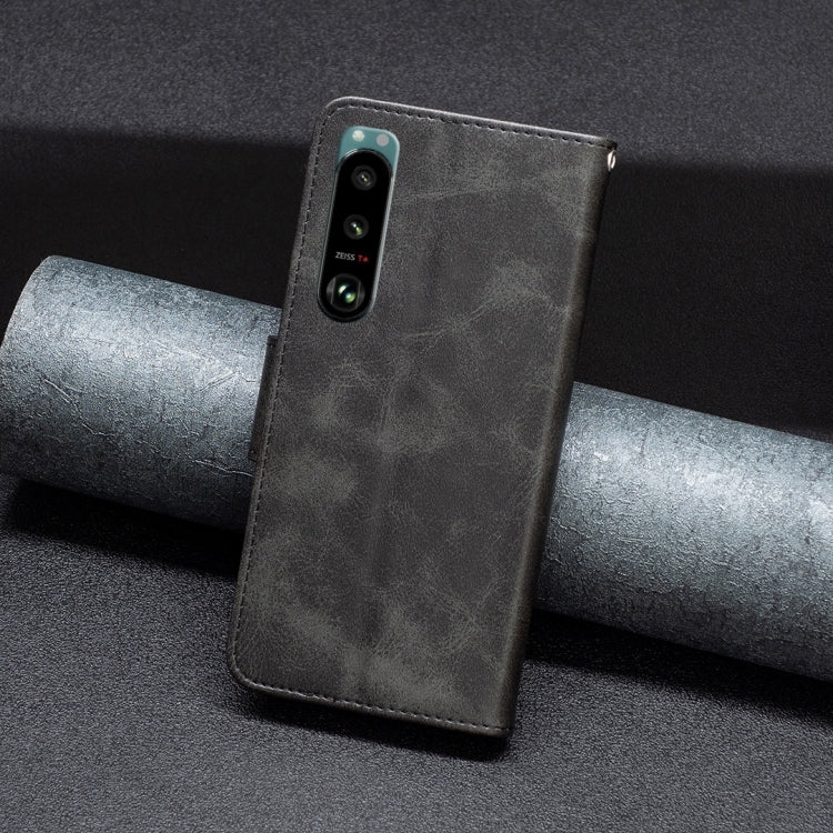 For Sony Xperia 5 III Lambskin Texture Leather Phone Case