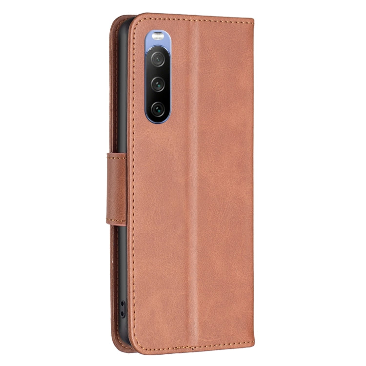 For Sony Xperia 10 III Lambskin Texture Leather Phone Case