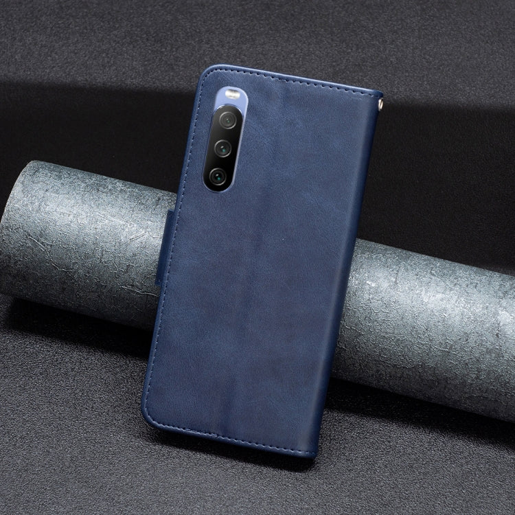 For Sony Xperia 10 III Lambskin Texture Leather Phone Case