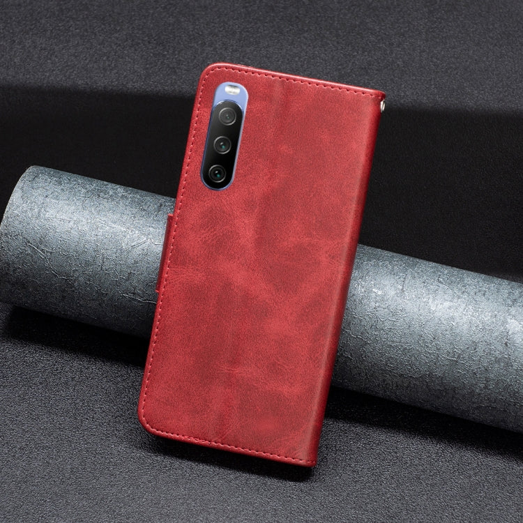 For Sony Xperia 10 III Lambskin Texture Leather Phone Case