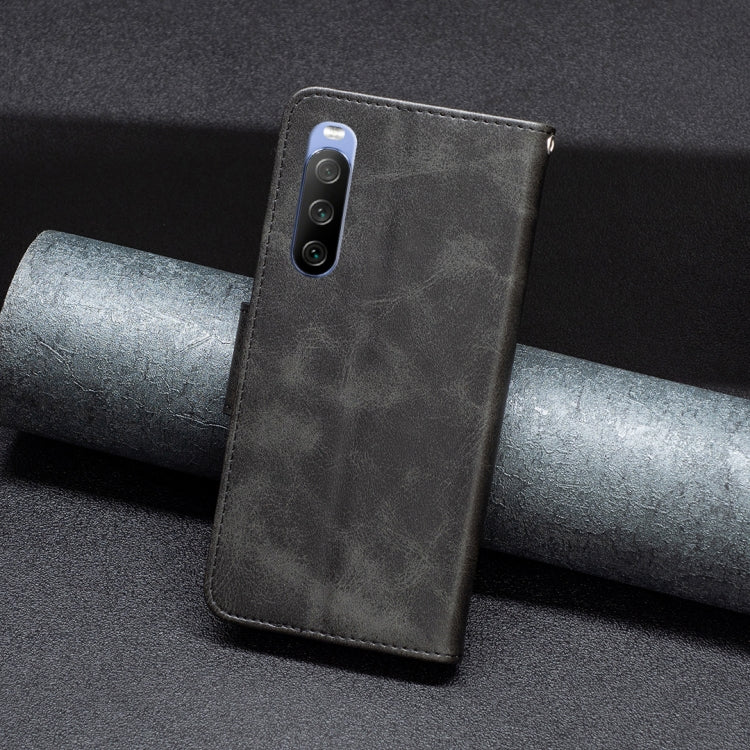 For Sony Xperia 10 III Lambskin Texture Leather Phone Case