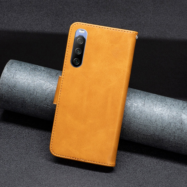 For Sony Xperia 10 III Lambskin Texture Leather Phone Case