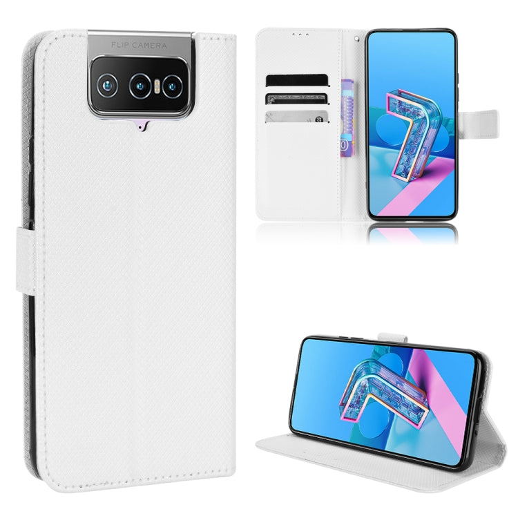 For Asus Zenfone 7 ZS670KS / 7 Pro ZS671KS Diamond Texture Leather Phone Case