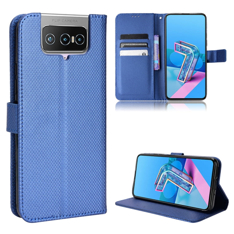 For Asus Zenfone 7 ZS670KS / 7 Pro ZS671KS Diamond Texture Leather Phone Case