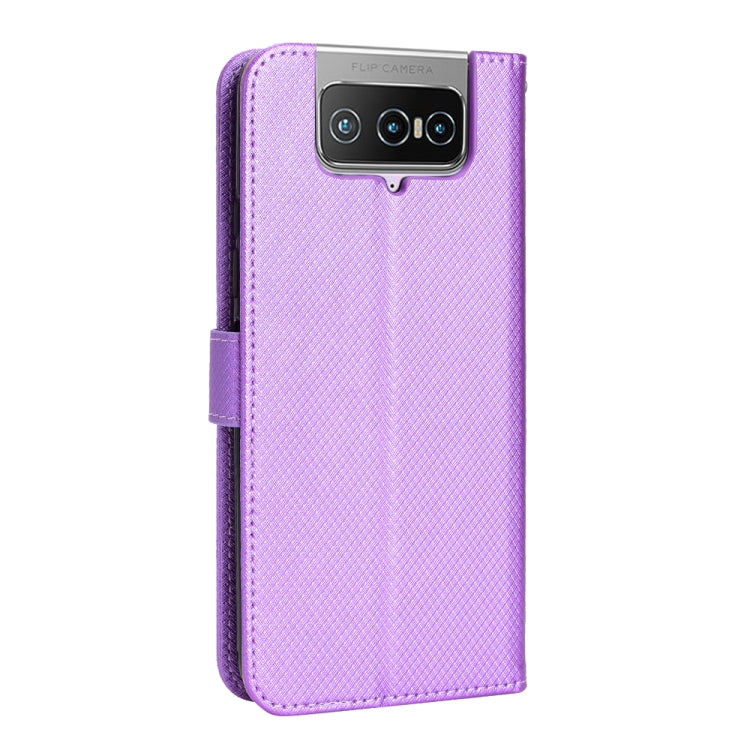 For Asus Zenfone 7 ZS670KS / 7 Pro ZS671KS Diamond Texture Leather Phone Case