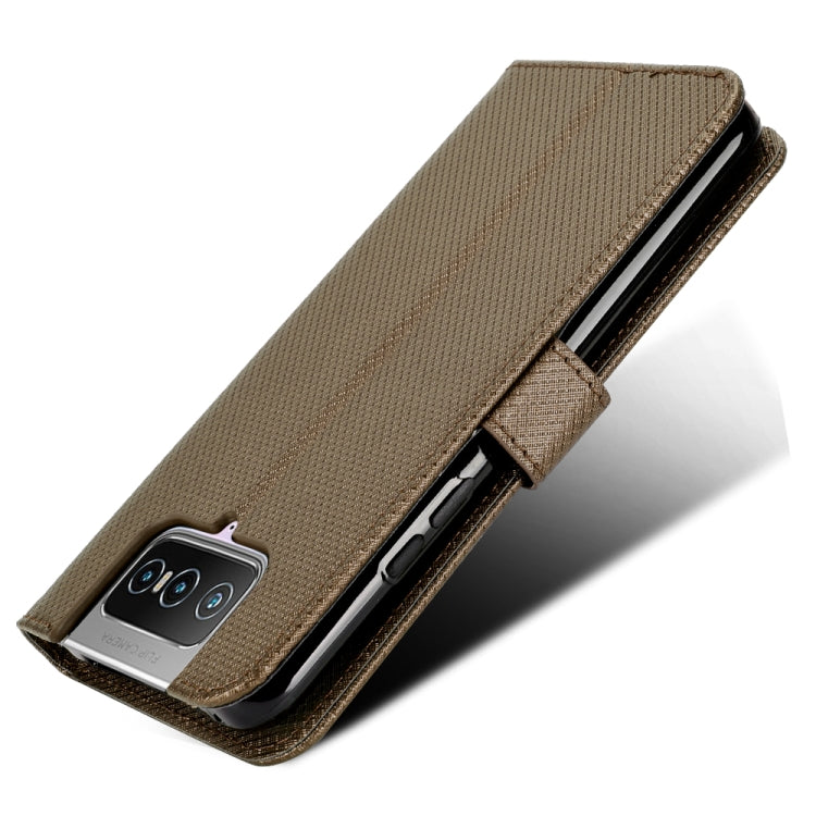 For Asus Zenfone 7 ZS670KS / 7 Pro ZS671KS Diamond Texture Leather Phone Case