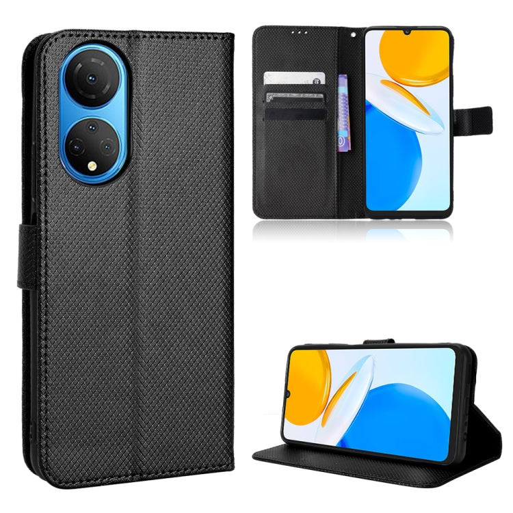 For Honor X7 Diamond Texture Leather Phone Case