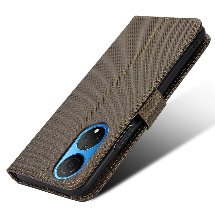 For Honor X7 Diamond Texture Leather Phone Case