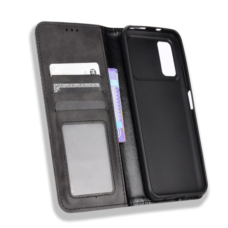 For Xiaomi Poco X4 Pro 5G Fine Hole Magnetic Buckle Retro Texture Leather Phone Case