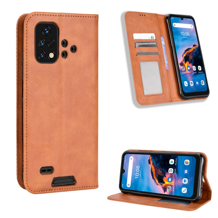 For Umidigi Bison X10G / X10G NFC Magnetic Buckle Retro Texture Leather Phone Case