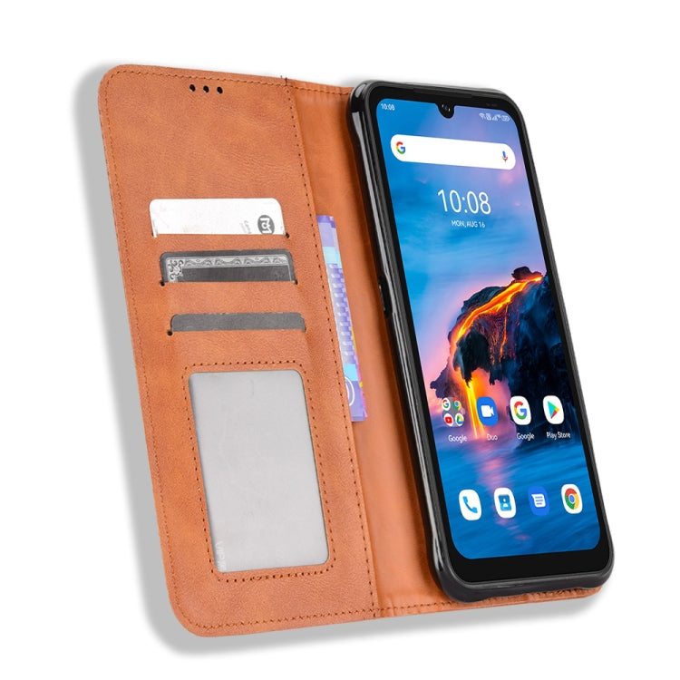 For Umidigi Bison X10G / X10G NFC Magnetic Buckle Retro Texture Leather Phone Case