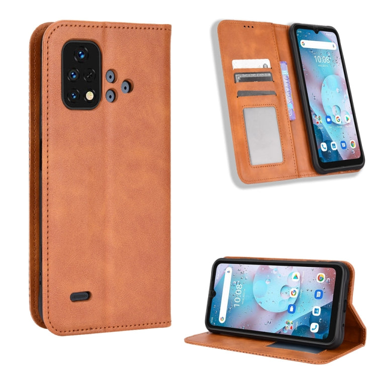 For Umidigi Bison X10S / X10S NFC Magnetic Buckle Retro Texture Leather Phone Case