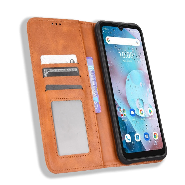 For Umidigi Bison X10S / X10S NFC Magnetic Buckle Retro Texture Leather Phone Case