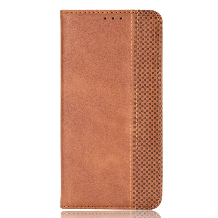 For ZTE Blade V40 Pro Magnetic Buckle Retro Texture Leather Phone Case