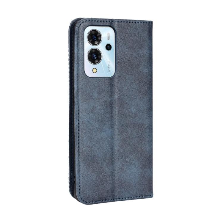 For ZTE Blade V40 Pro Magnetic Buckle Retro Texture Leather Phone Case