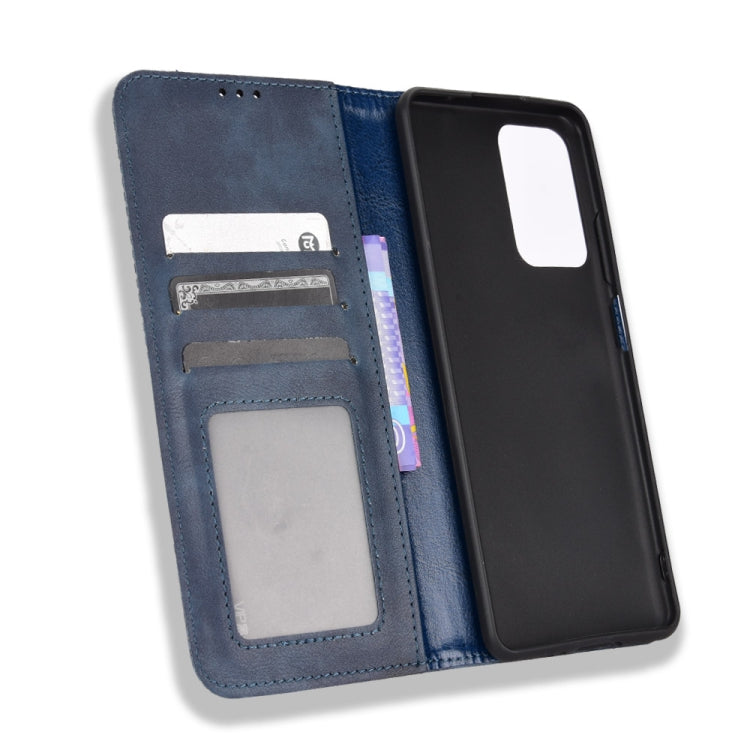 For ZTE Blade V40 Pro Magnetic Buckle Retro Texture Leather Phone Case