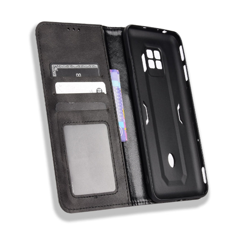 For ZTE nubia Red Magic 7 Pro Magnetic Buckle Retro Texture Leather Phone Case