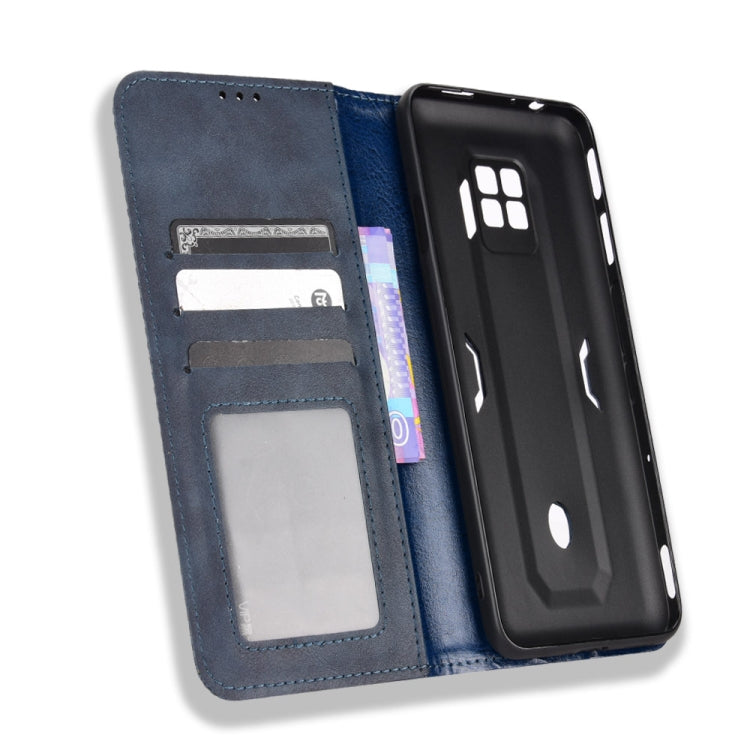 For ZTE nubia Red Magic 7 Pro Magnetic Buckle Retro Texture Leather Phone Case