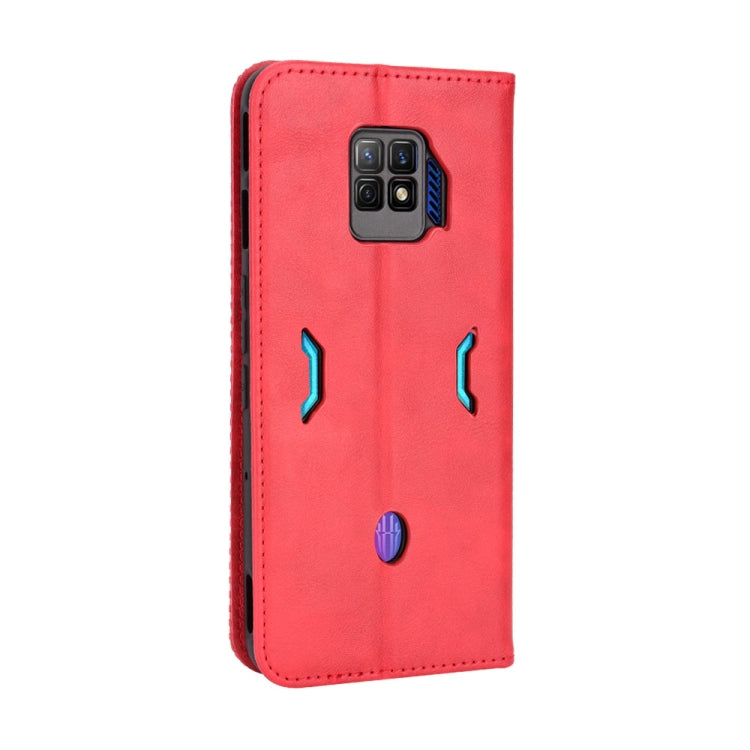 For ZTE nubia Red Magic 7 Pro Magnetic Buckle Retro Texture Leather Phone Case