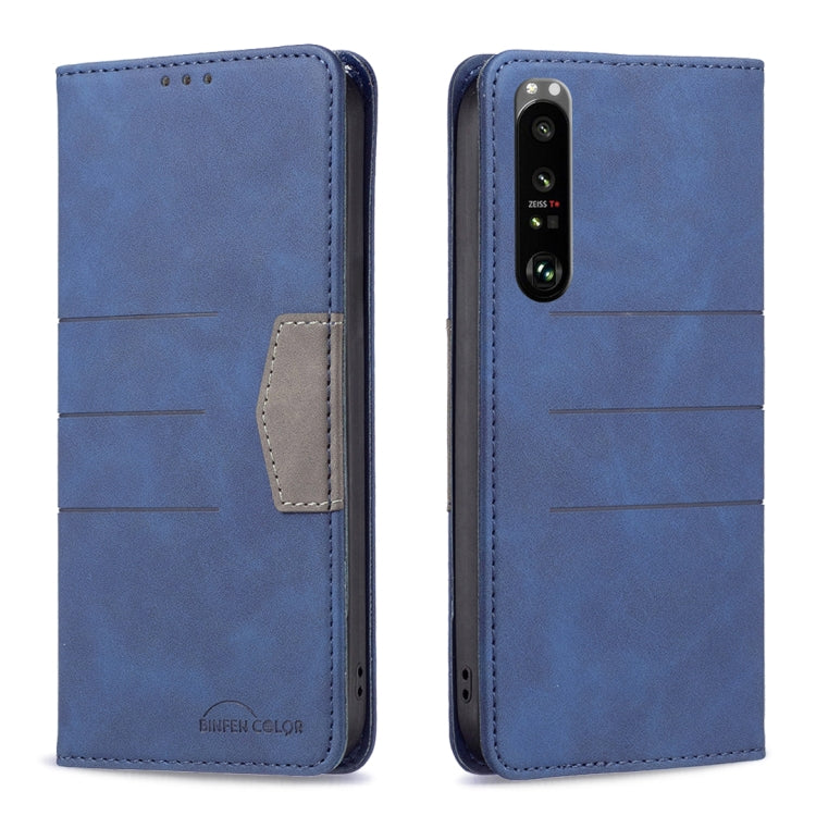 For Sony Xperia 1 III Magnetic Splicing Leather Phone Case