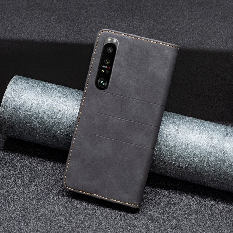 For Sony Xperia 1 III Magnetic Splicing Leather Phone Case