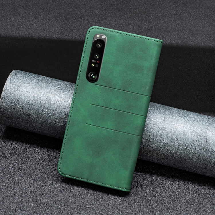 For Sony Xperia 1 III Magnetic Splicing Leather Phone Case