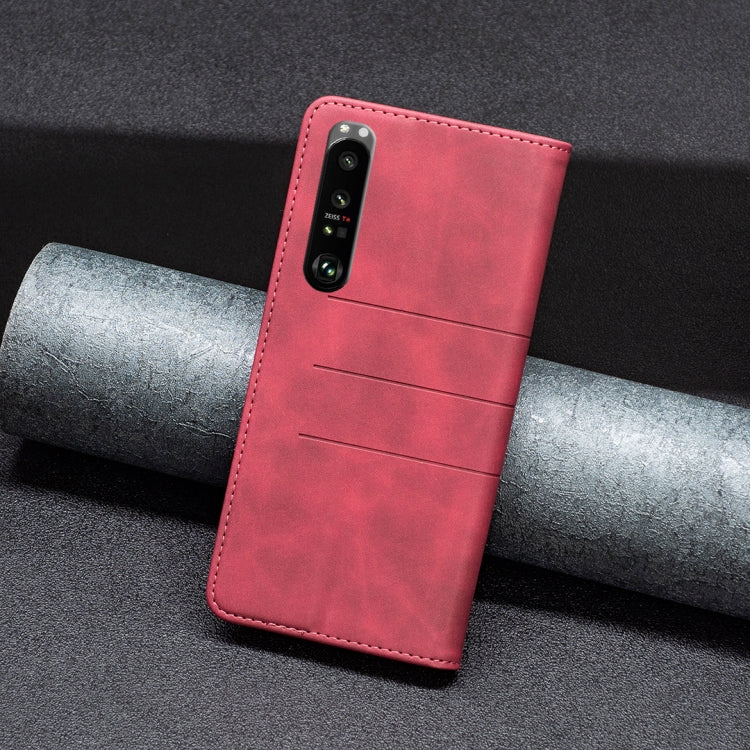 For Sony Xperia 1 III Magnetic Splicing Leather Phone Case