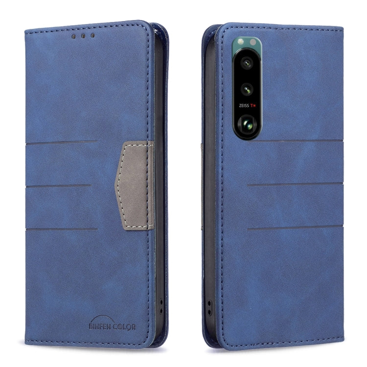 For Sony Xperia 5 III Magnetic Splicing Leather Phone Case