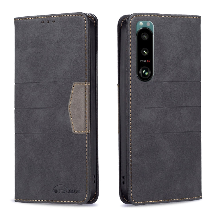 For Sony Xperia 5 III Magnetic Splicing Leather Phone Case