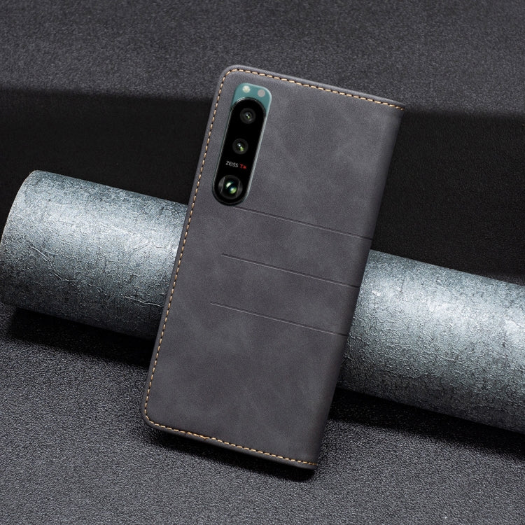 For Sony Xperia 5 III Magnetic Splicing Leather Phone Case