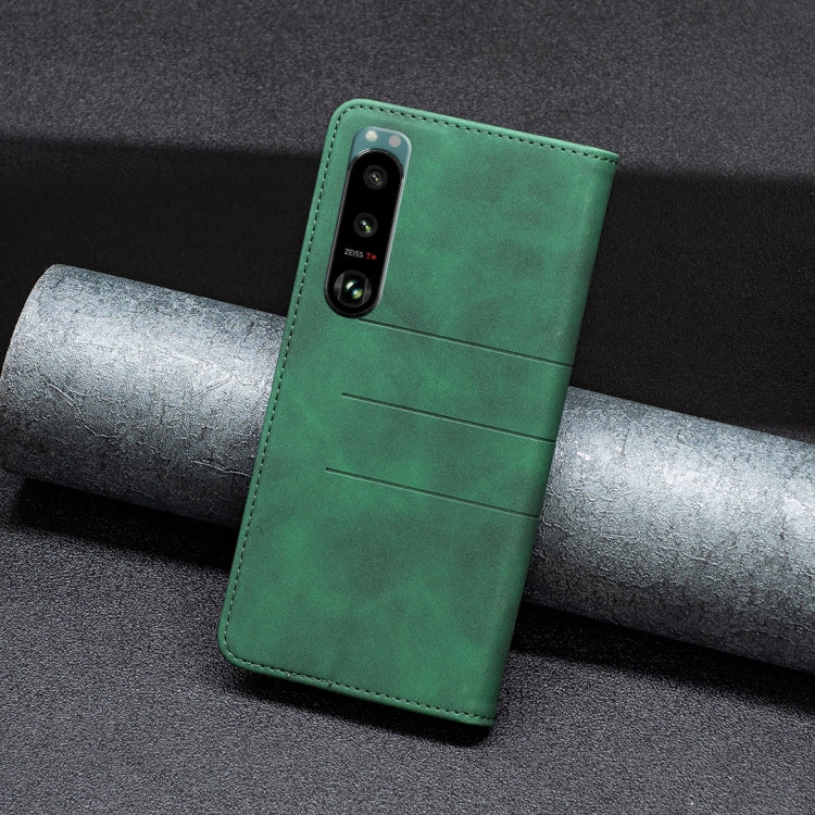 For Sony Xperia 5 III Magnetic Splicing Leather Phone Case