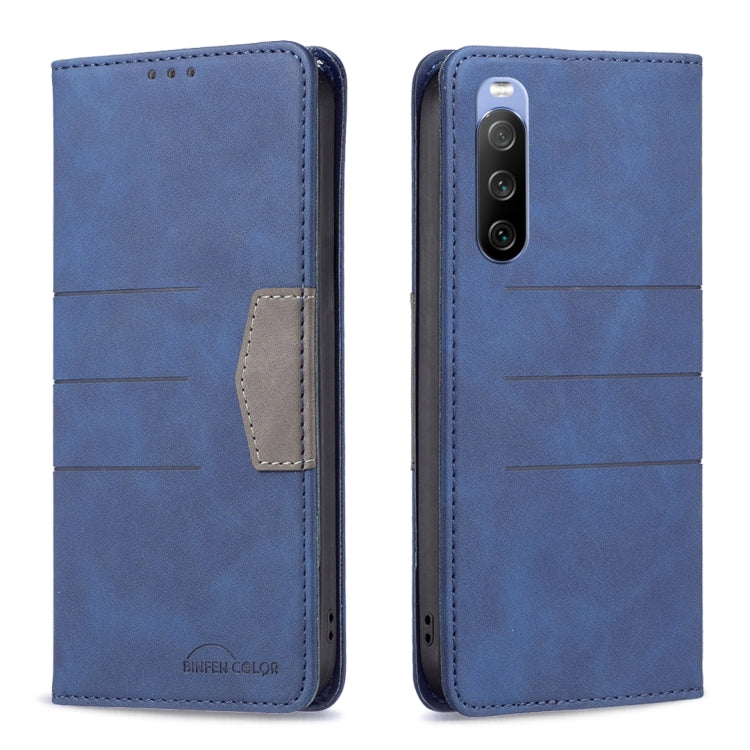 For Sony Xperia 10 III Magnetic Splicing Leather Phone Case