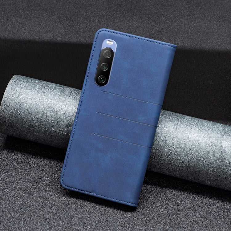 For Sony Xperia 10 III Magnetic Splicing Leather Phone Case