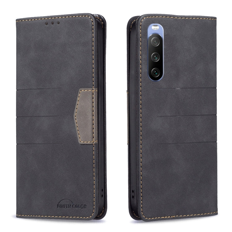 For Sony Xperia 10 III Magnetic Splicing Leather Phone Case