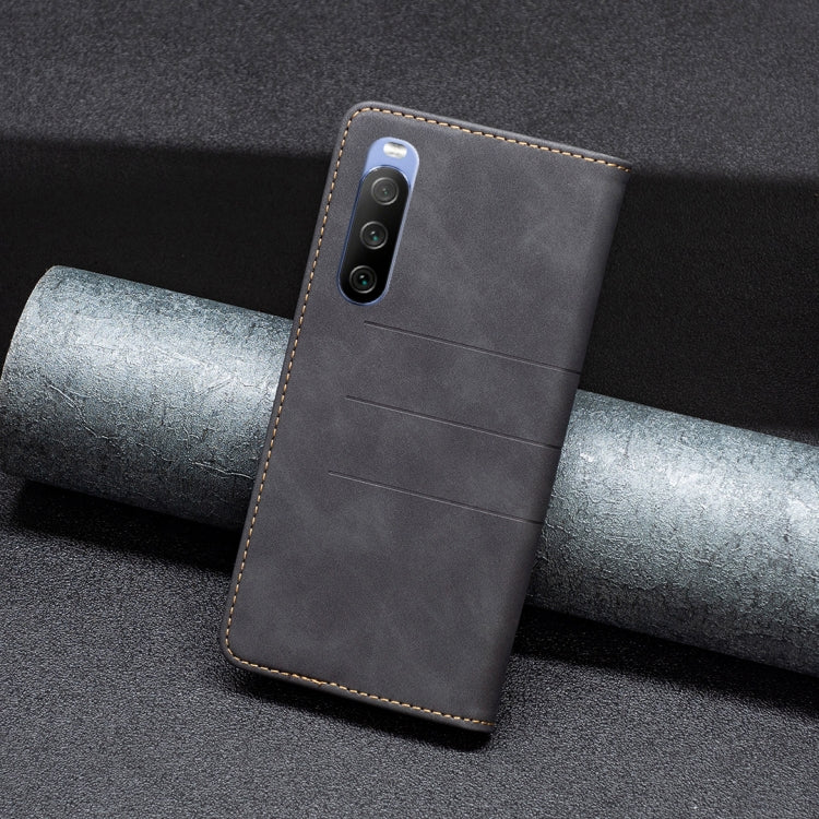 For Sony Xperia 10 III Magnetic Splicing Leather Phone Case