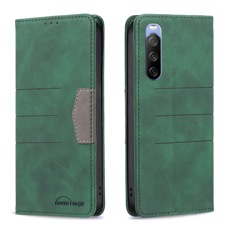 For Sony Xperia 10 III Magnetic Splicing Leather Phone Case