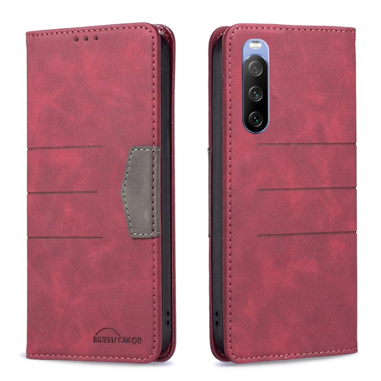 For Sony Xperia 10 III Magnetic Splicing Leather Phone Case